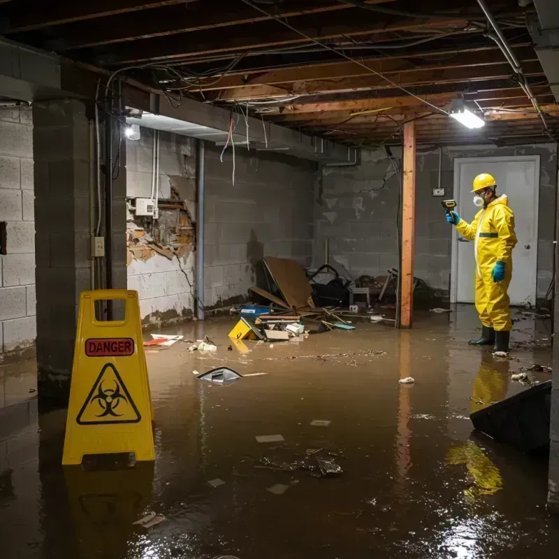 Flooded Basement Electrical Hazard in Winter Gardens, CA Property